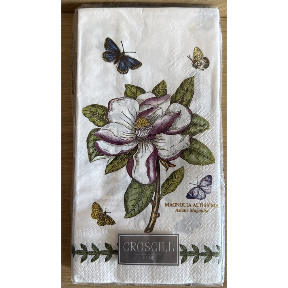 PORTMEIRION CROSCILL Paper Napkins/Buffet/Guest Towels Bath decoupage 16 per pkg